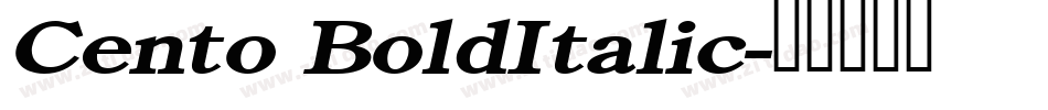 Cento BoldItalic字体转换
